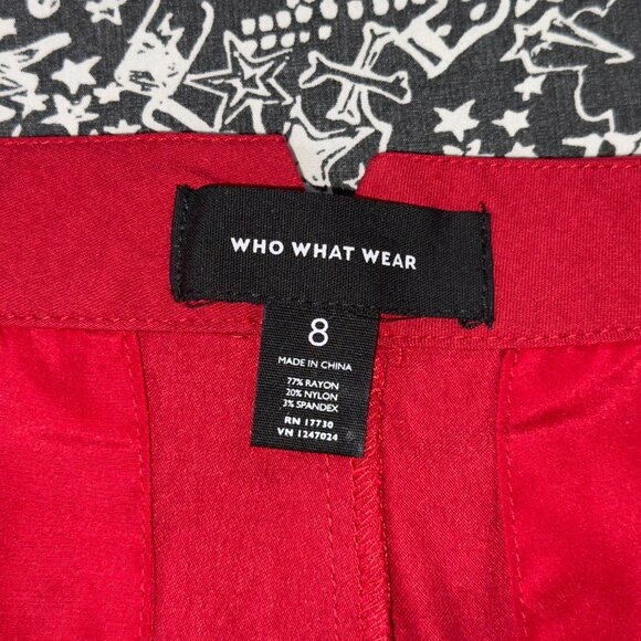 Who What Wear red flare pants size 8 - Picture 3 of 5